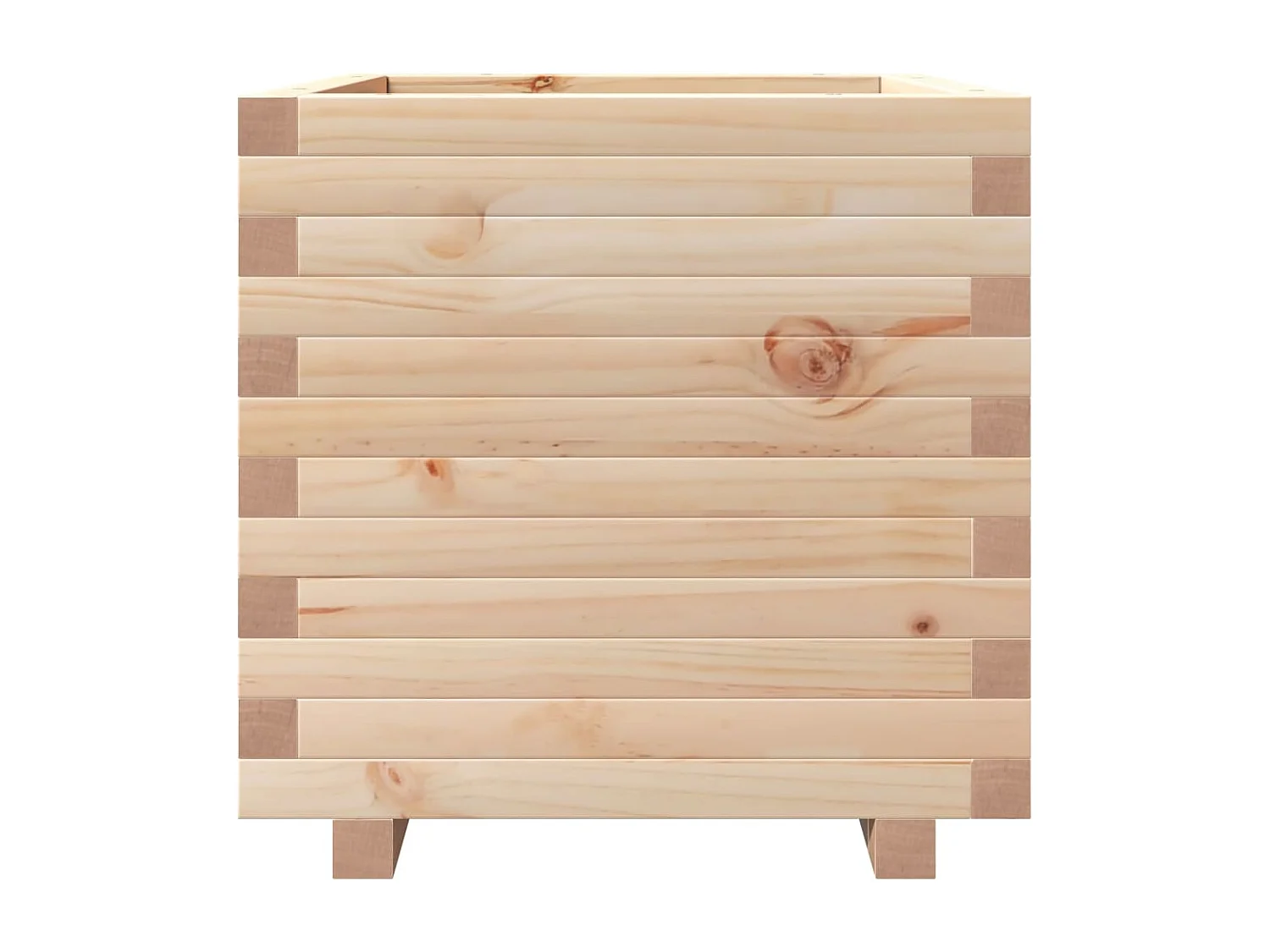 Vaso/floreira de jardim 50x50x49,5 cm madeira de pinho maciça