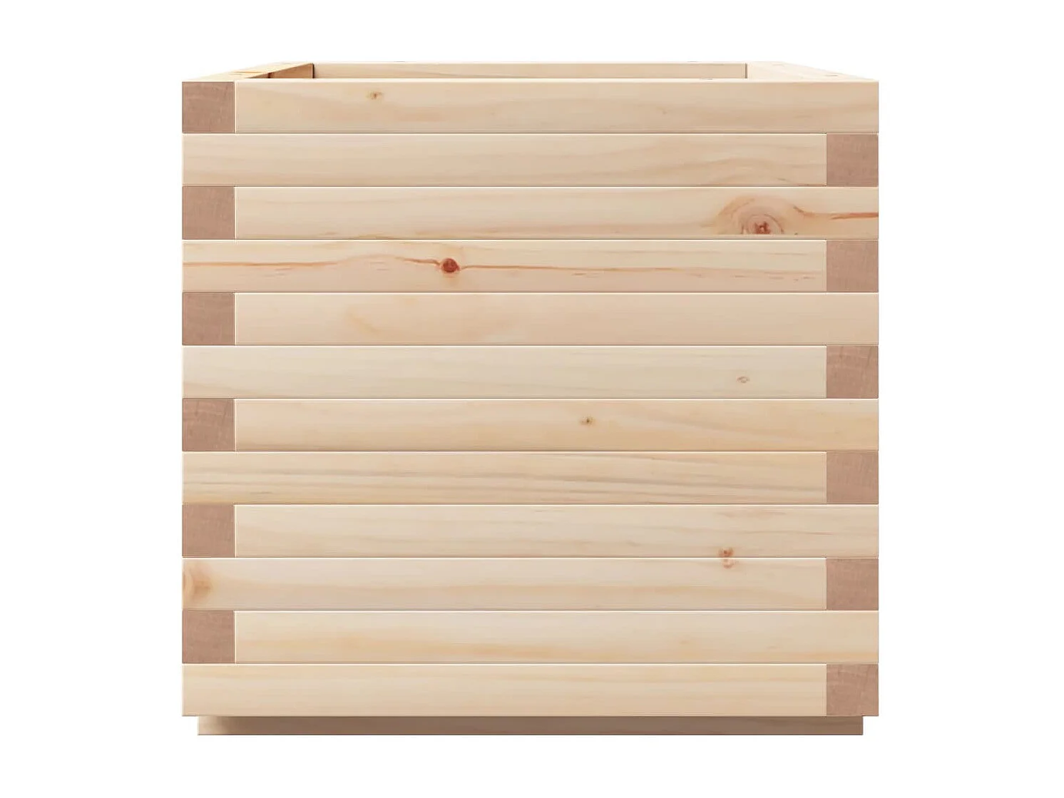 Vaso/floreira de jardim 50x50x49,5 cm madeira de pinho maciça