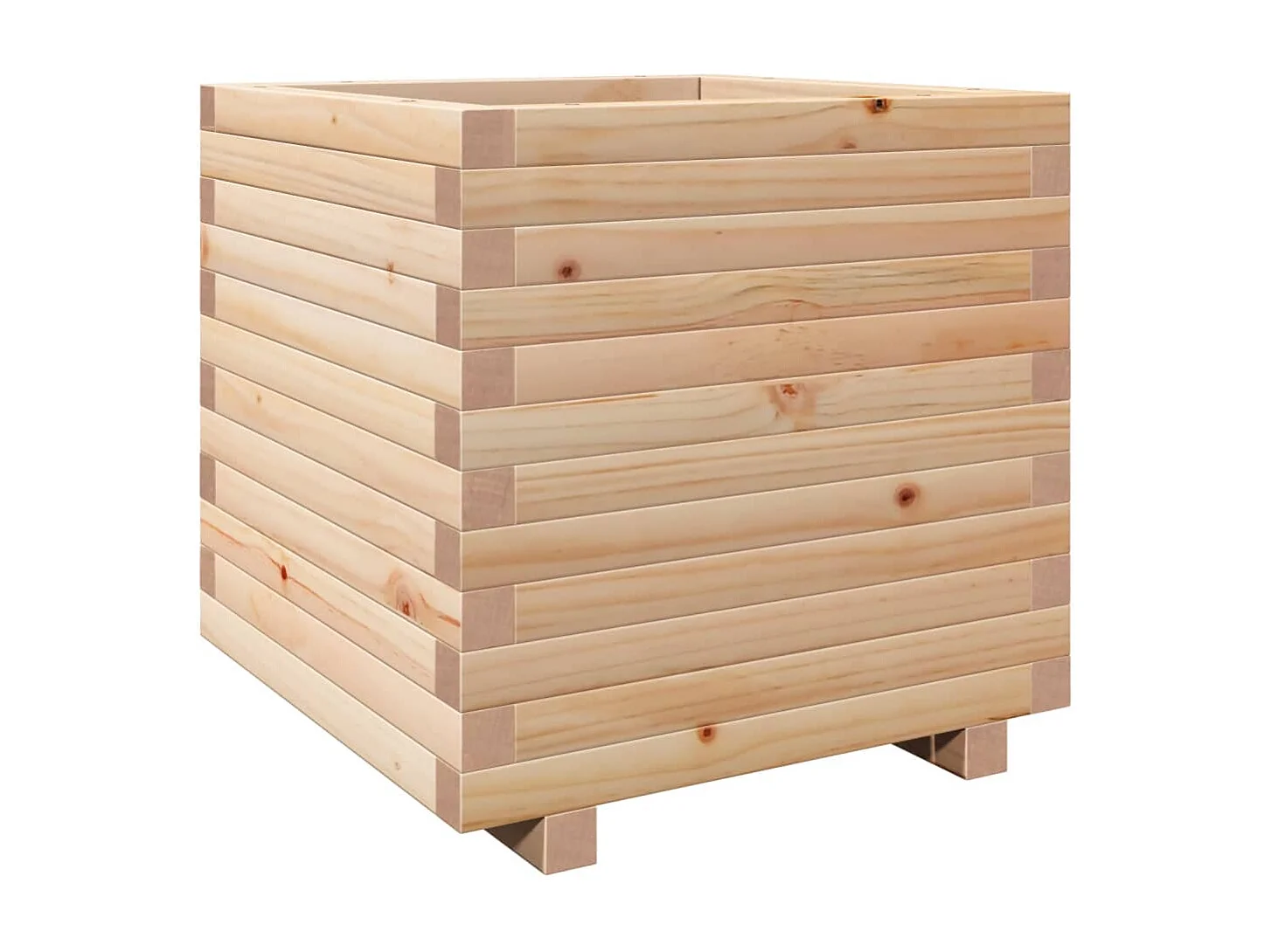 Vaso/floreira de jardim 50x50x49,5 cm madeira de pinho maciça