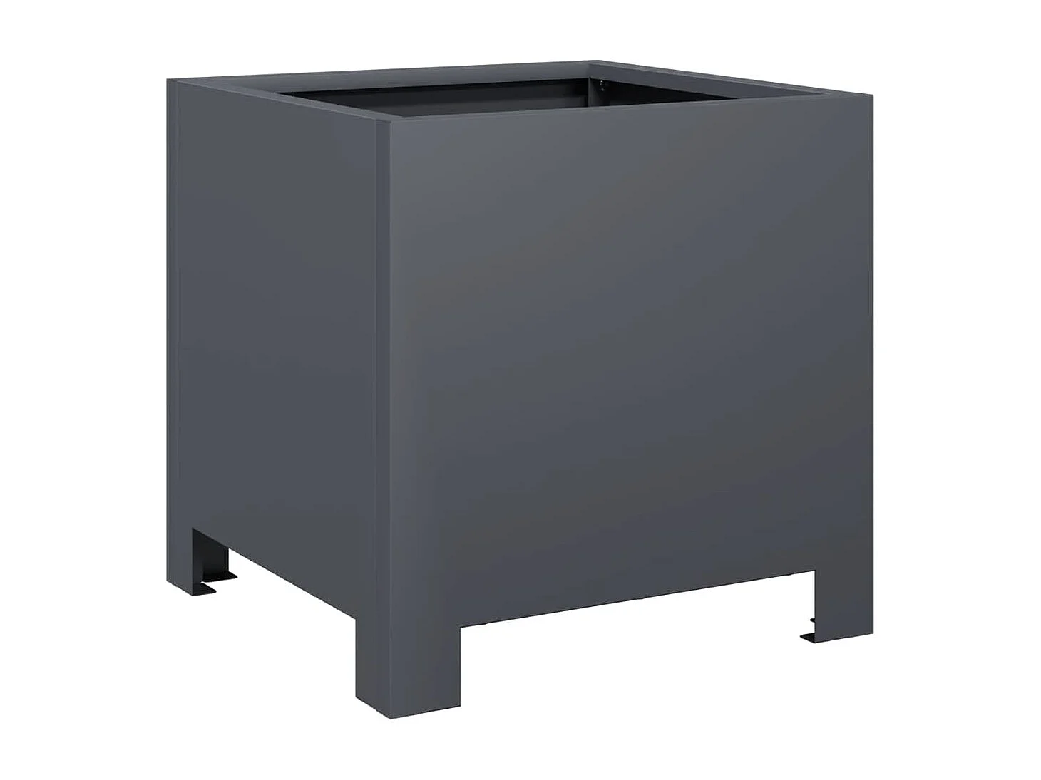 Jardinières 2 pcs anthracite 30x30x30 cm acier