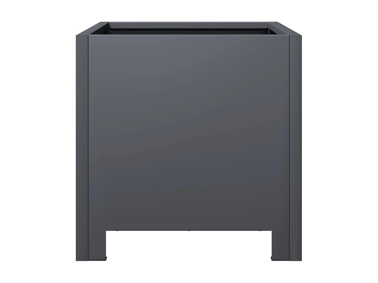 Jardinières 2 pcs anthracite 30x30x30 cm acier