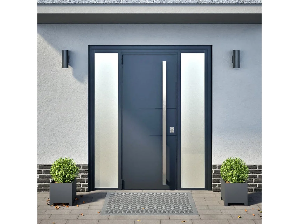 Jardinières 2 pcs anthracite 30x30x30 cm acier