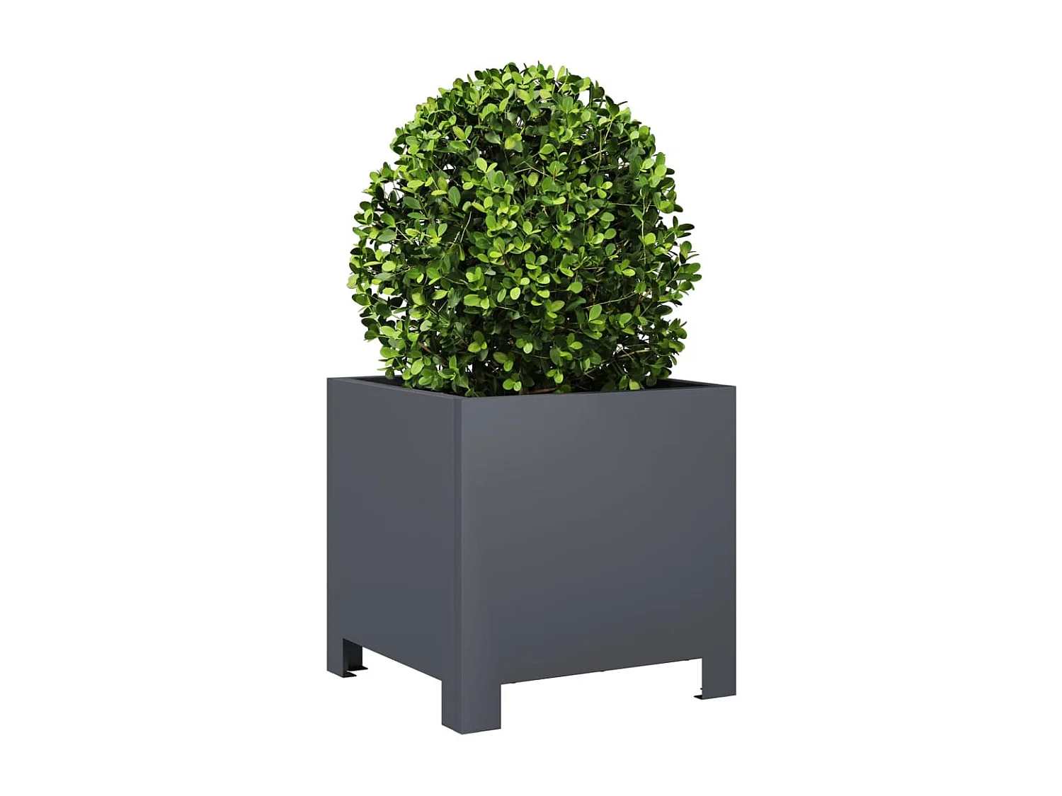 Jardinières 2 pcs anthracite 30x30x30 cm acier