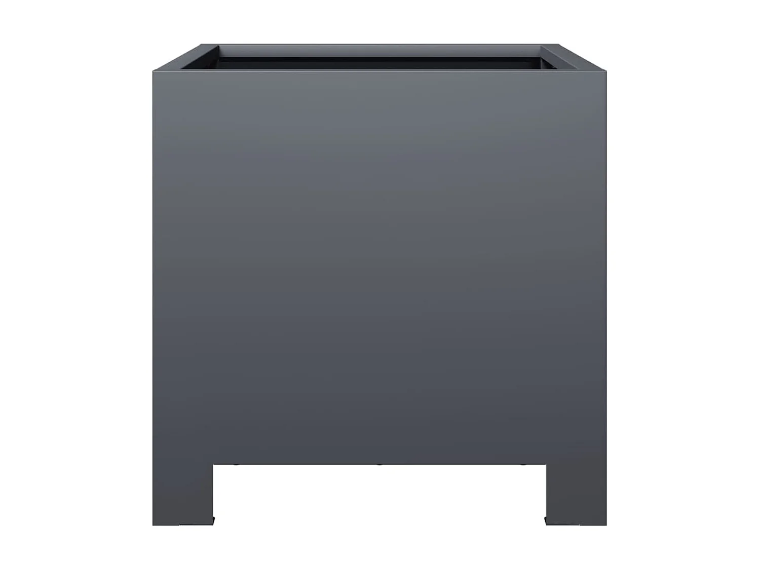 Jardinières 2 pcs anthracite 30x30x30 cm acier