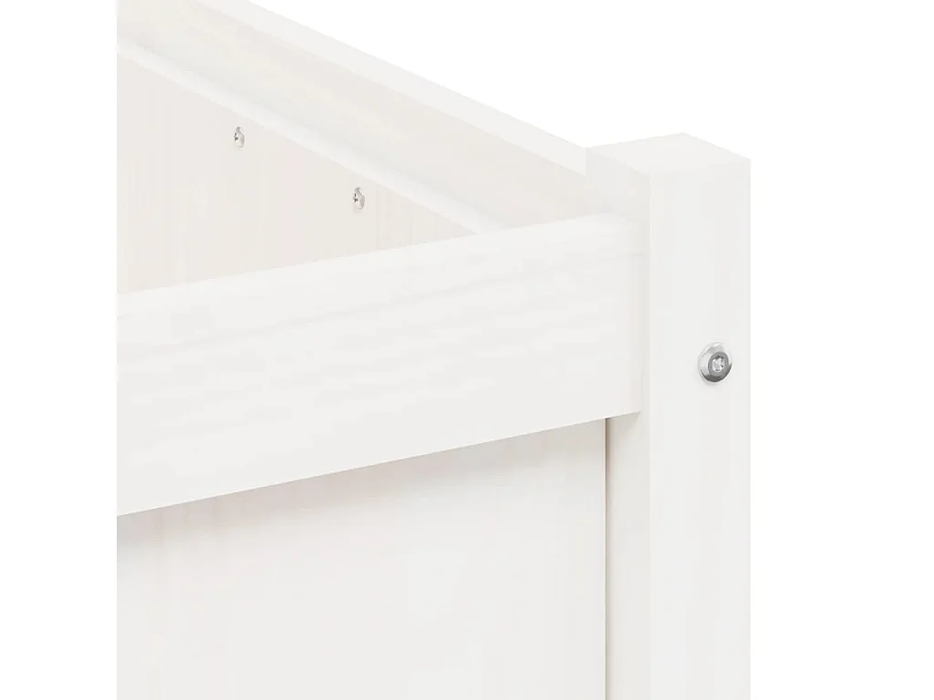 Jardinière blanc 50x50x50 cm bois de pin massif