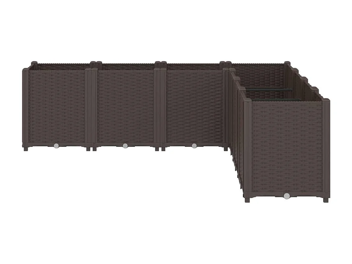 Vaso/floreira 160x160x53 cm PP castanho