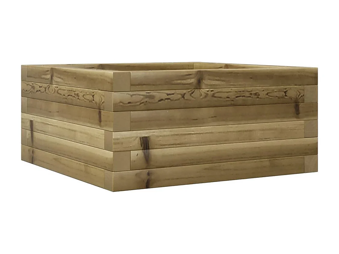 Jardinière 50x50x23 cm bois de pin imprégné