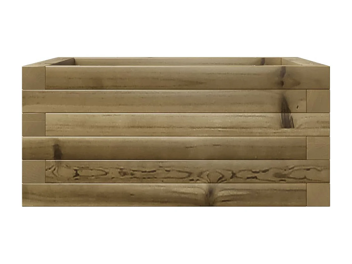 Jardinière 50x50x23 cm bois de pin imprégné