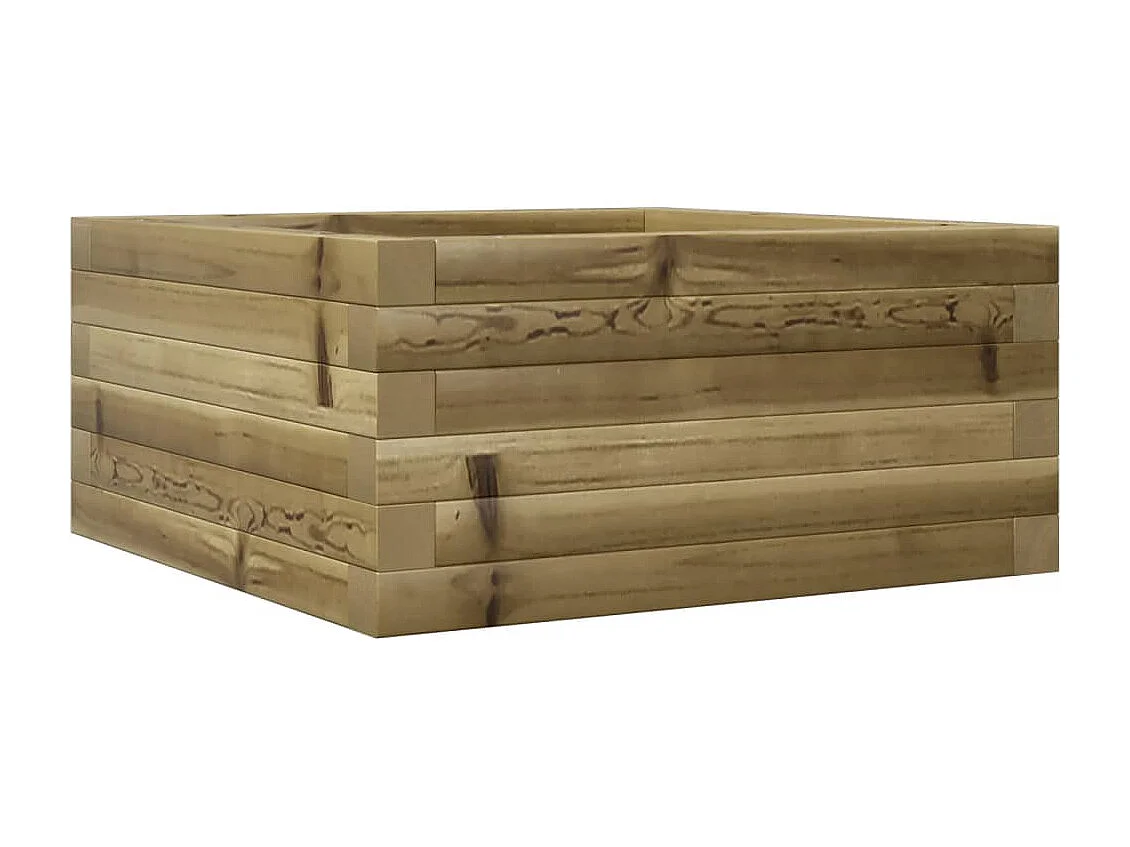 Jardinière 50x50x23 cm bois de pin imprégné