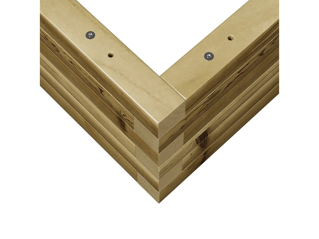 Jardinière 50x50x23 cm bois de pin imprégné