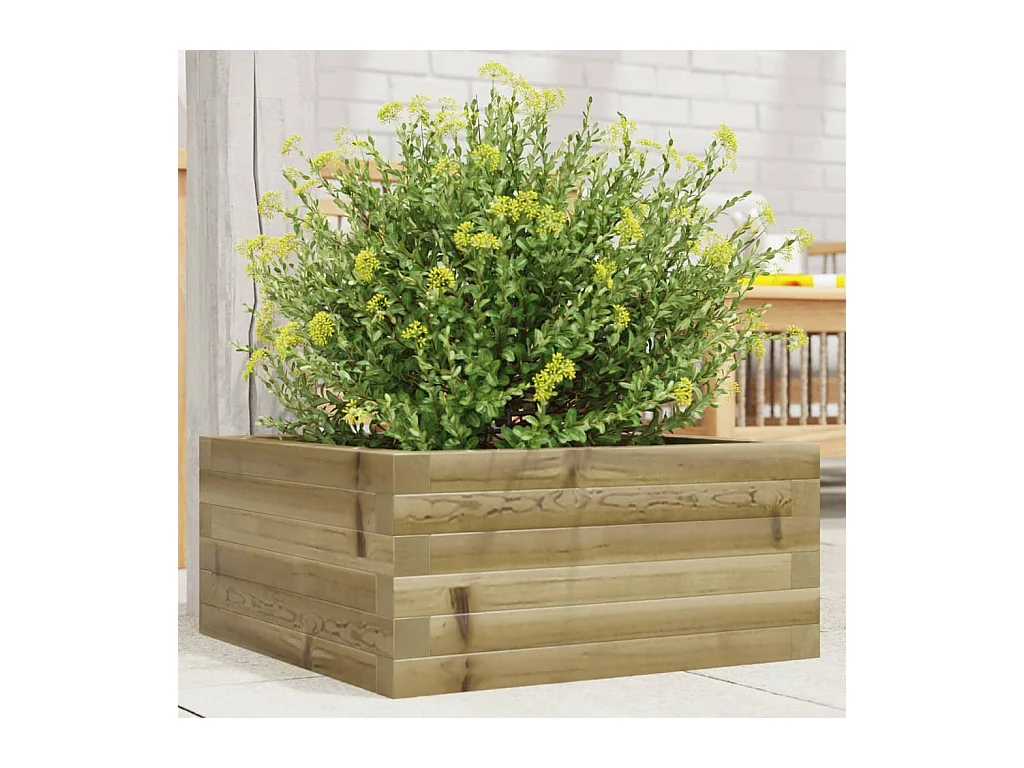 Plantenbak 50x50x23 cm geïmpregneerd grenenhout