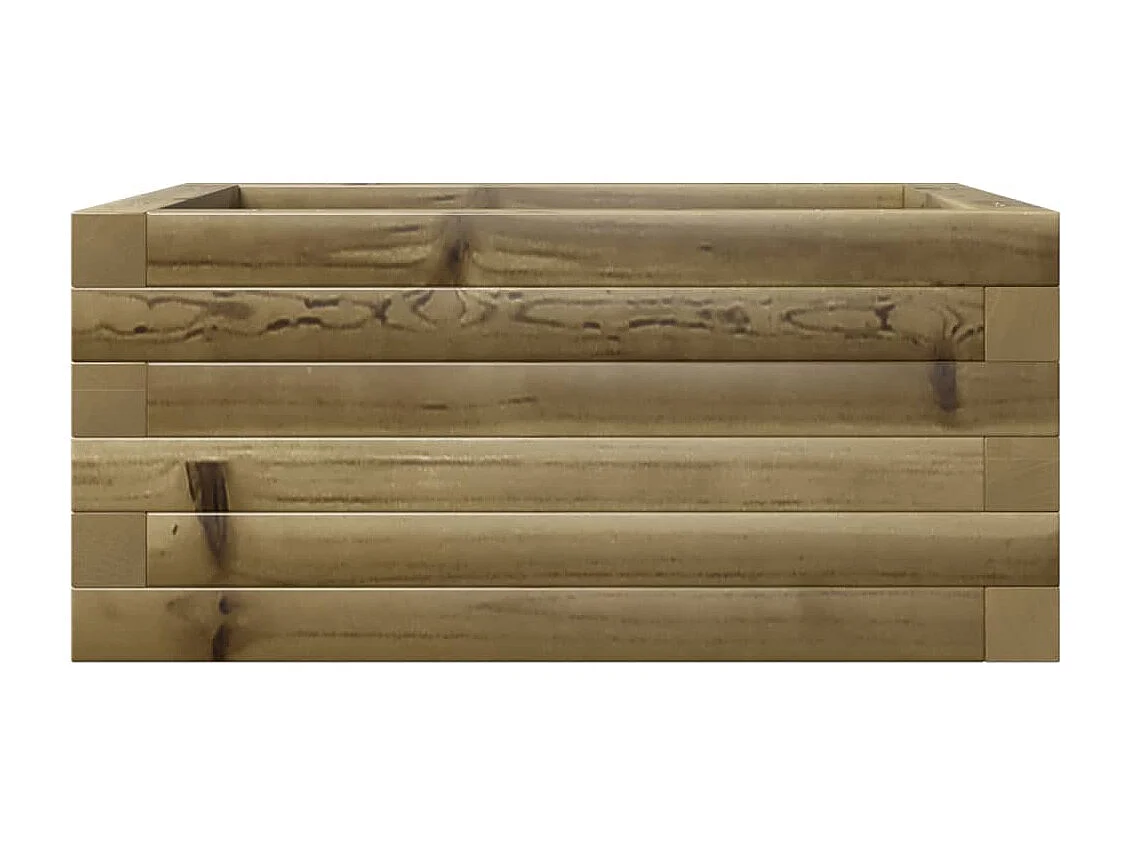 Jardinière 50x50x23 cm bois de pin imprégné