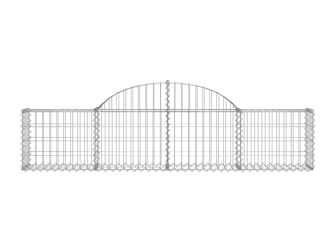Cestos gabião arqueados 12pcs 200x30x40/60 cm ferro galvanizado