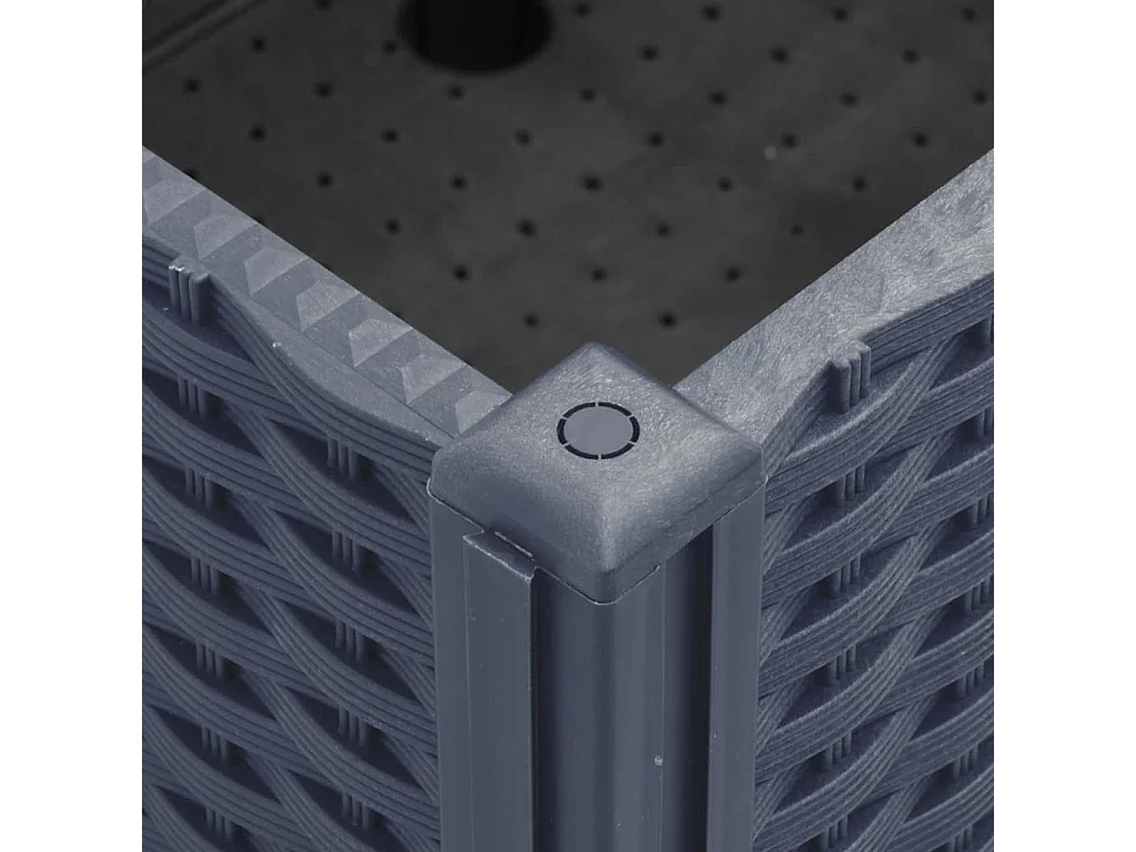 Fioriera da Giardino con Ruote Grigio Blu 150x80x54 cm in PP