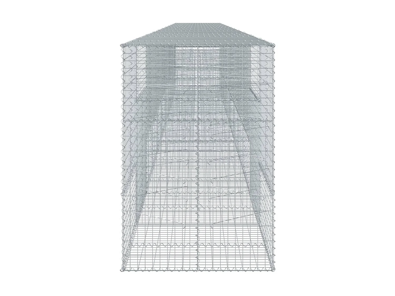 Panier gabion avec couvercle 1100x100x150 cm fer galvanisé