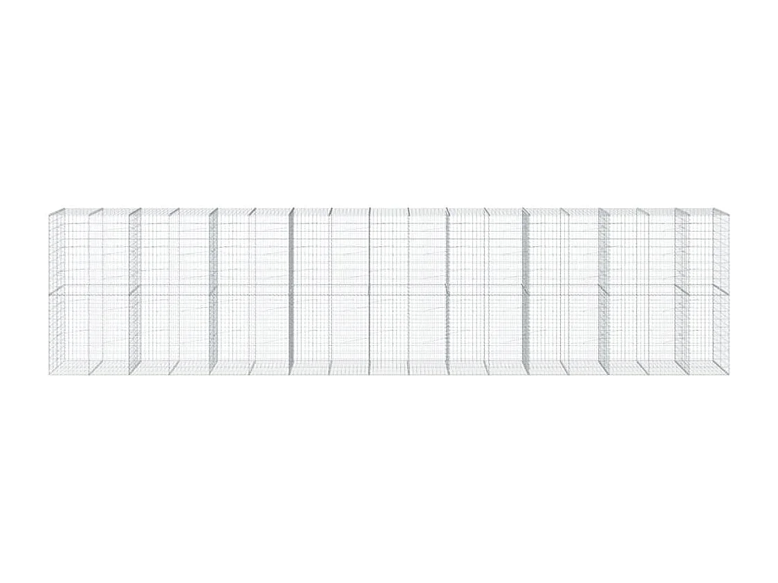 Panier gabion avec couvercle 850x100x200 cm fer galvanisé