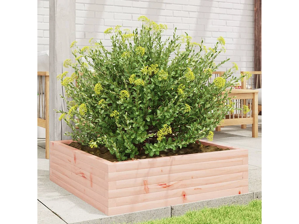 Jardinière 80x80x23 cm bois massif de douglas
