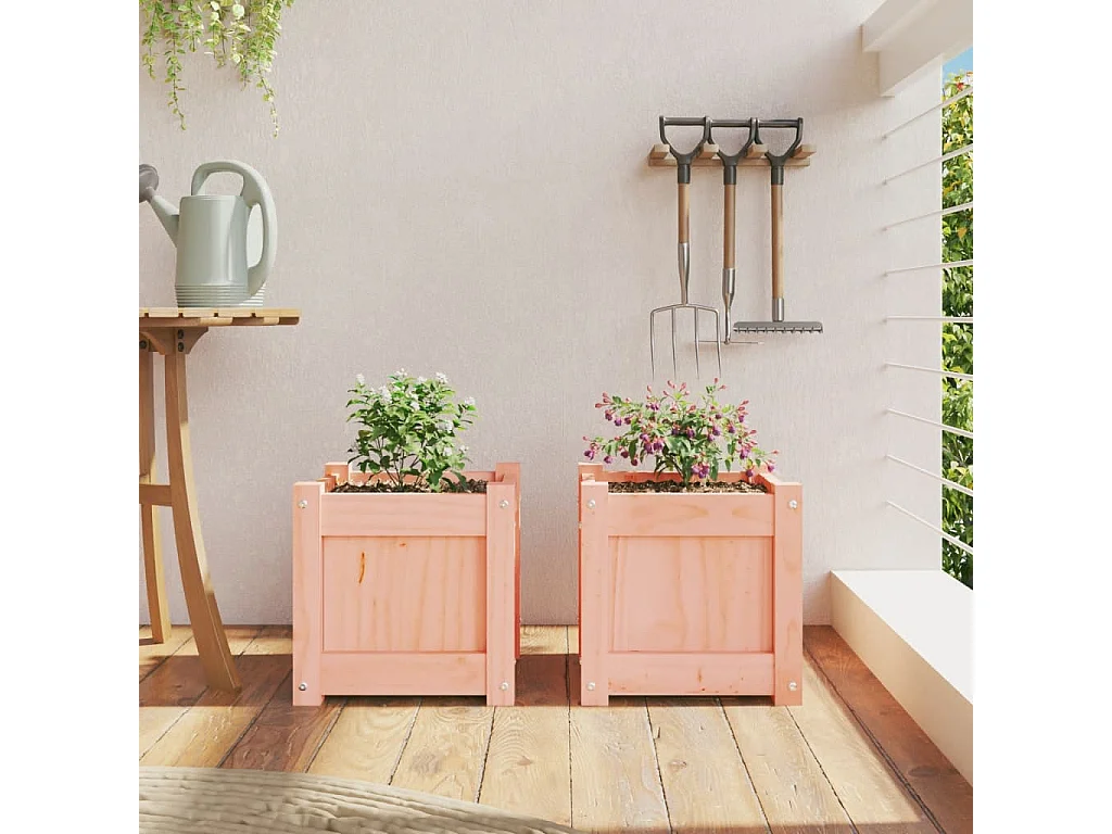 Fioriere da Giardino 2 pz in Legno Massello di Douglas