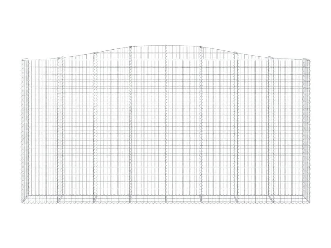 Cesti Gabbioni ad Arco 8 pz 400x50x200/220 cm Ferro Zincato