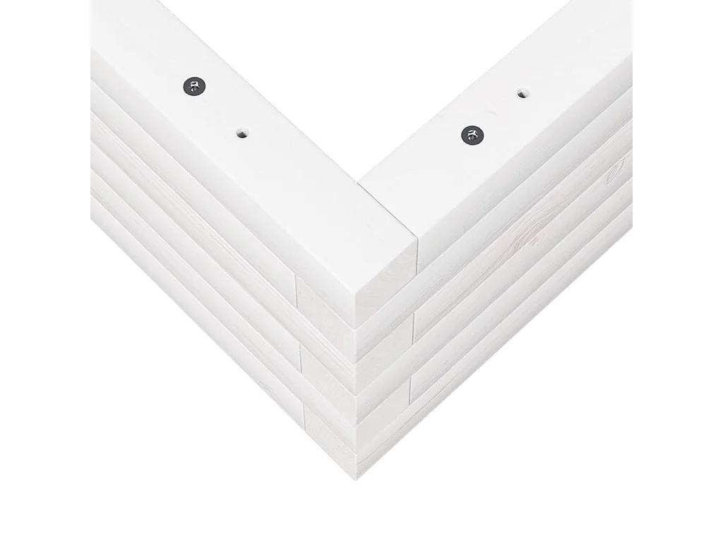 Fioriera da Giardino Bianca 50x50x23 cm Legno Massello di Pino