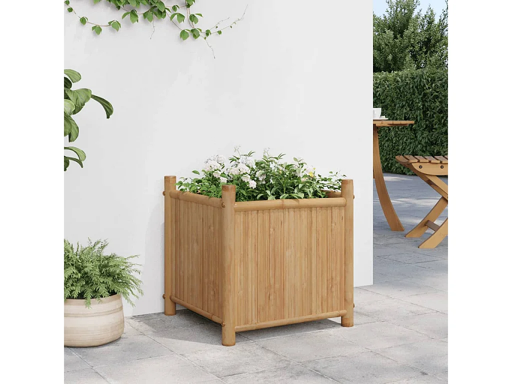 Jardinière 40x40x40 cm bambou