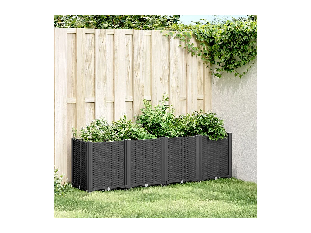 Plantenbak 160x40x53 cm polypropeen zwart