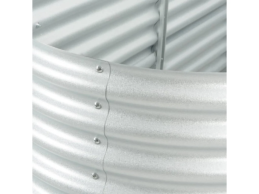 Canteiro elevado de jardim aço galvanizado 240x80x81cm prateado
