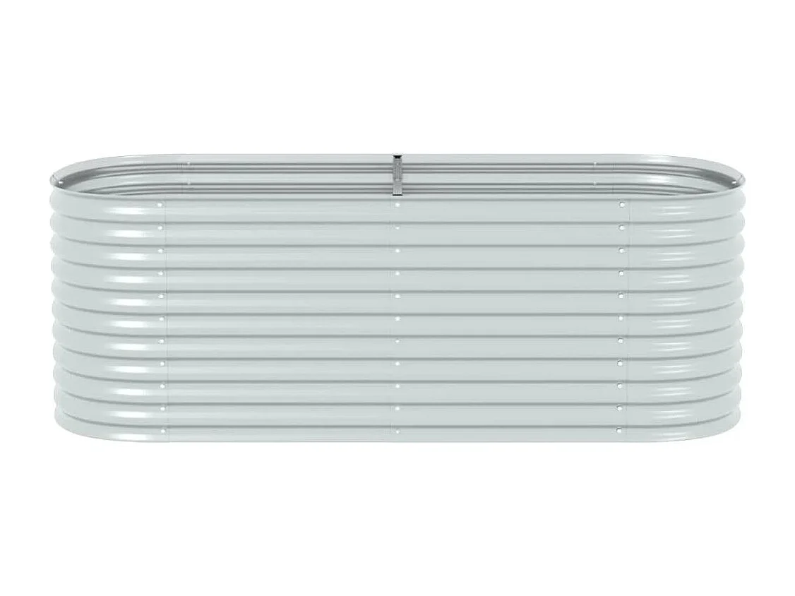Garten-Hochbeet 240 x 80 x 81 cm Verzinkter Stahl Silbern