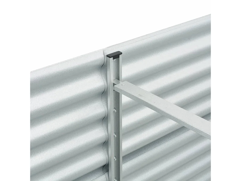 Garten-Hochbeet 240 x 80 x 81 cm Verzinkter Stahl Silbern