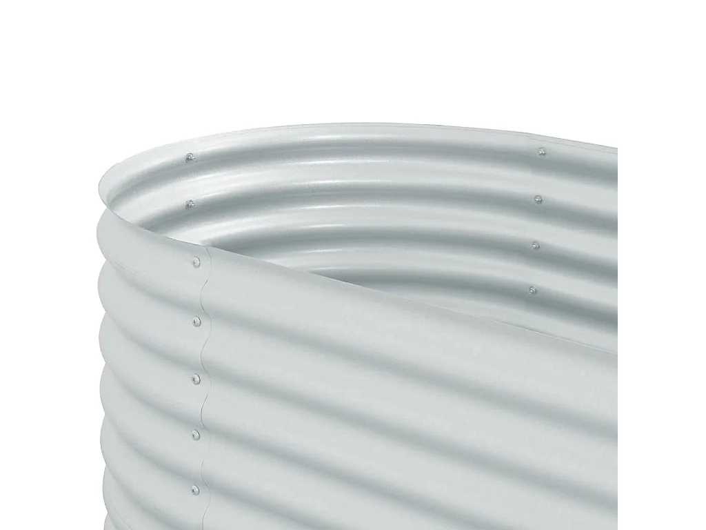 Garten-Hochbeet 240 x 80 x 81 cm Verzinkter Stahl Silbern