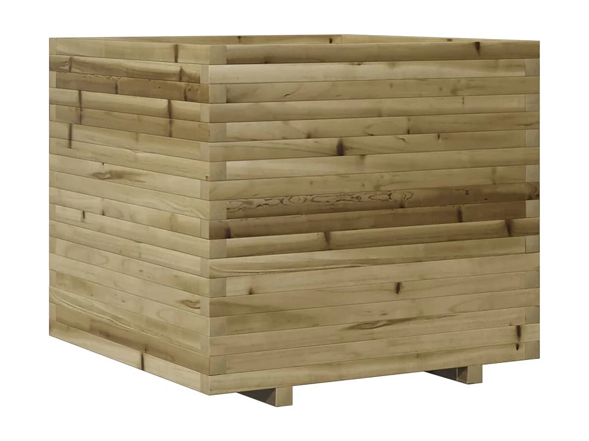 Vaso/floreira de jardim 80x80x72 cm madeira pinho impregnada