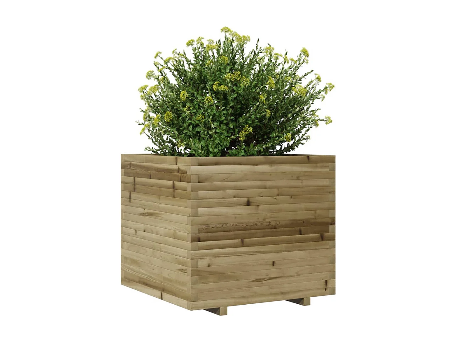 Vaso/floreira de jardim 80x80x72 cm madeira pinho impregnada