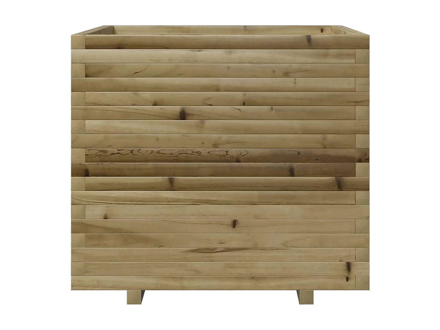 Vaso/floreira de jardim 80x80x72 cm madeira pinho impregnada