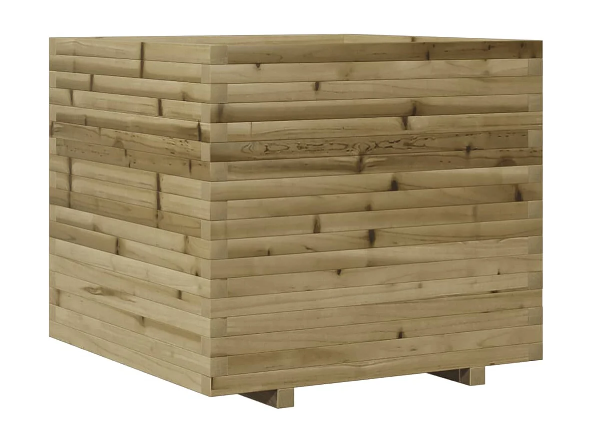 Vaso/floreira de jardim 80x80x72 cm madeira pinho impregnada