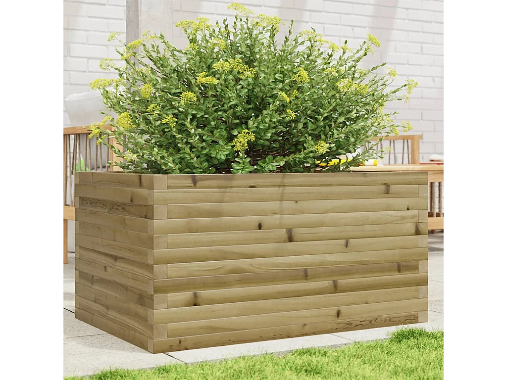 Fioriera da Giardino 90x60x46 cm in Legno di Pino Impregnato