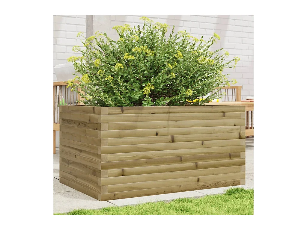 Fioriera da Giardino 90x60x46 cm in Legno di Pino Impregnato