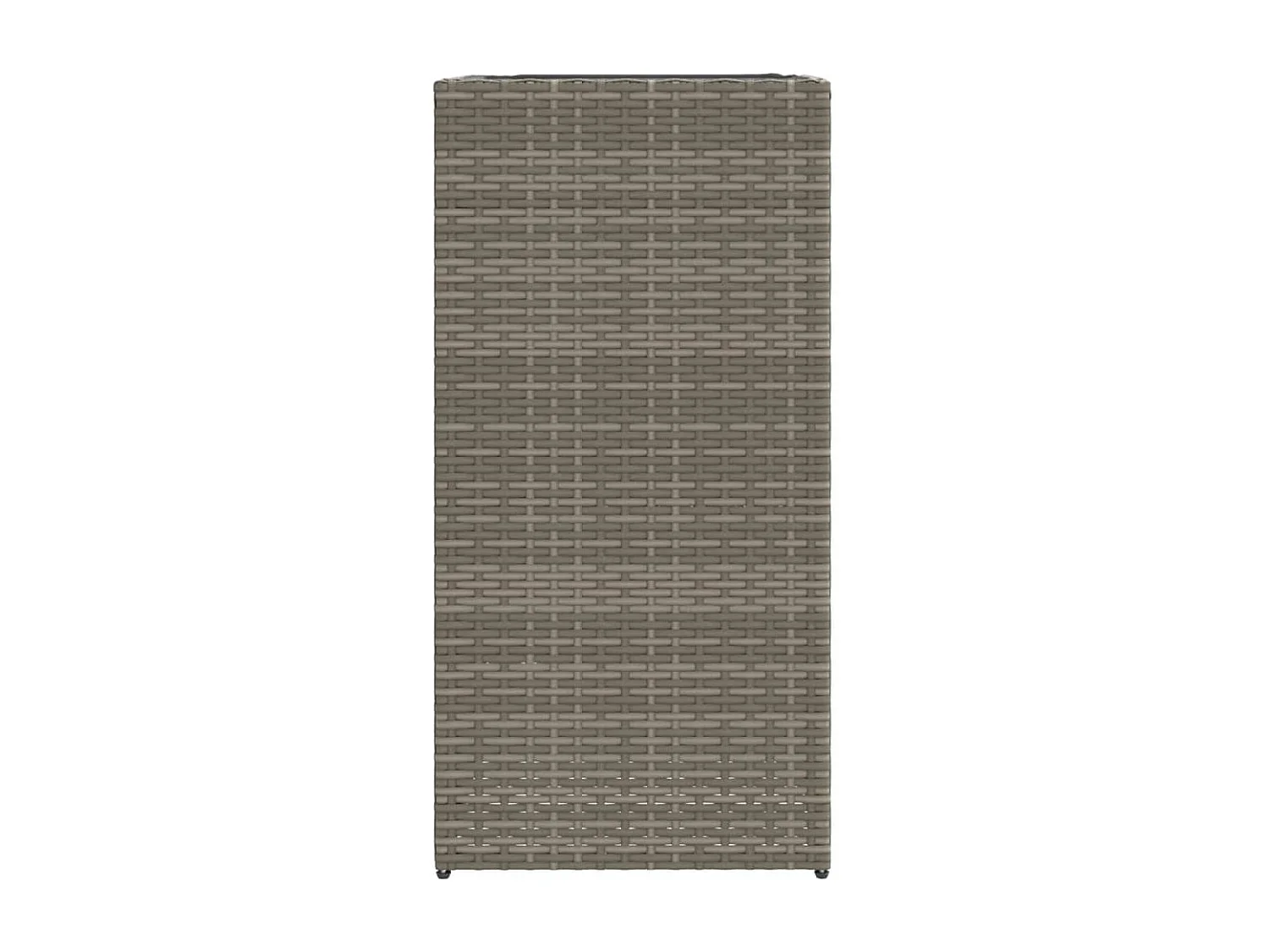 Jardinières 2 pcs gris 40x40x80 cm résine tressée