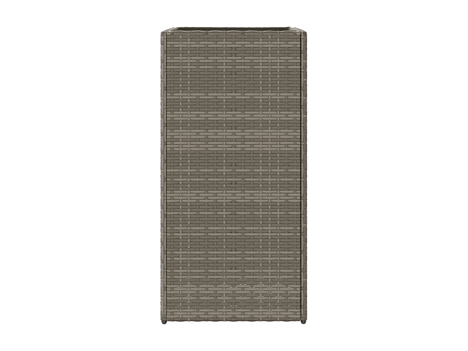 Jardinières 2 pcs gris 40x40x80 cm résine tressée