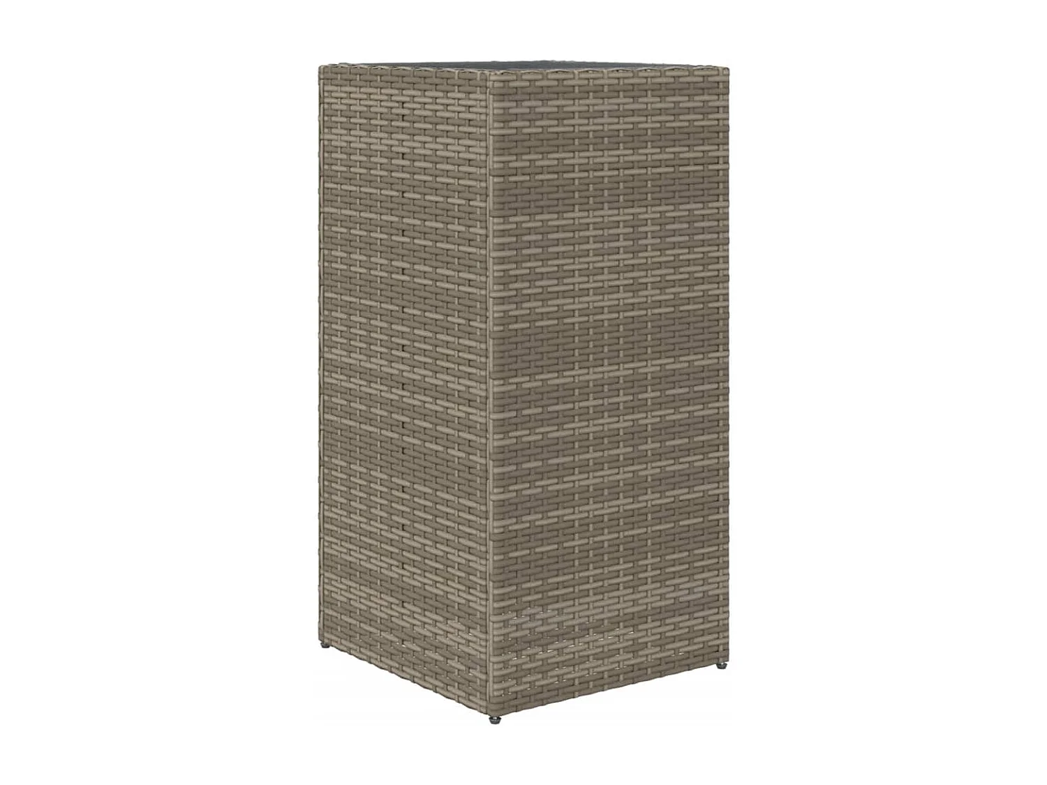 Jardinières 2 pcs gris 40x40x80 cm résine tressée