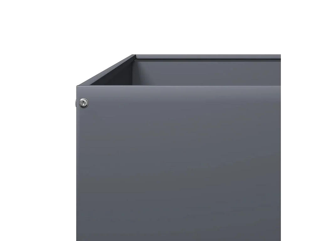Plantenbak verhoogd 100x100x18,5 cm staal antracietkleurig
