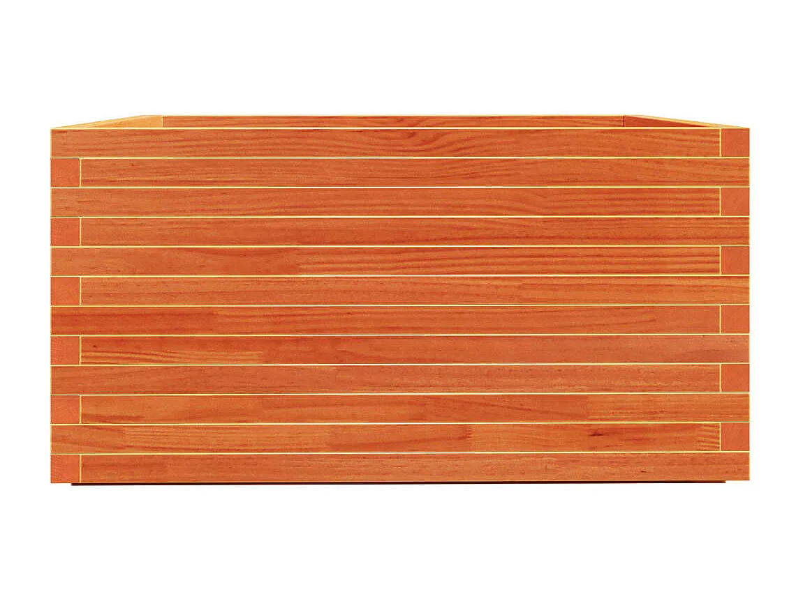 Fioriera Giardino Marrone Cera 90x90x49,5cm Legno Massello Pino