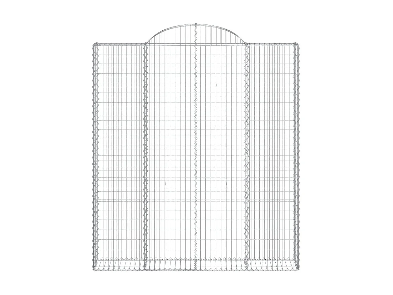 Paniers à gabions arqués 11 pcs 200x30x220/240 cm fer galvanisé