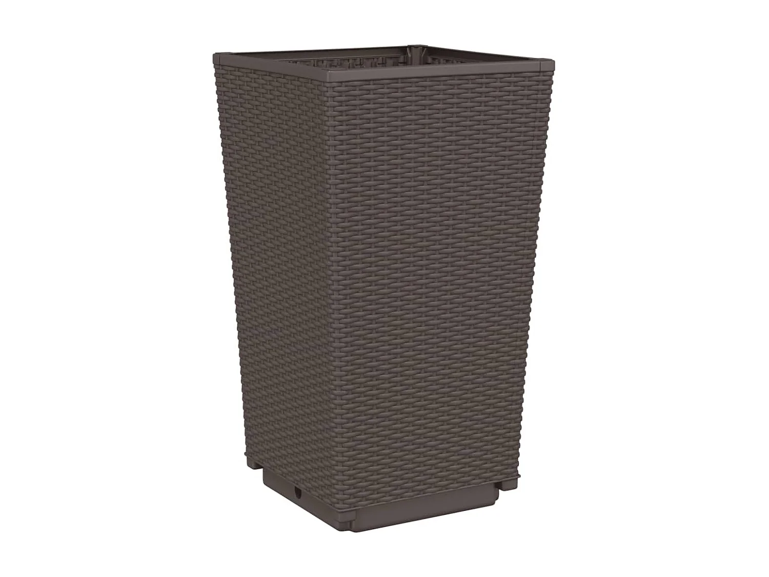 Fioriere da Giardino 2 pz Marrone 32,5x32,5x57 cm in PP