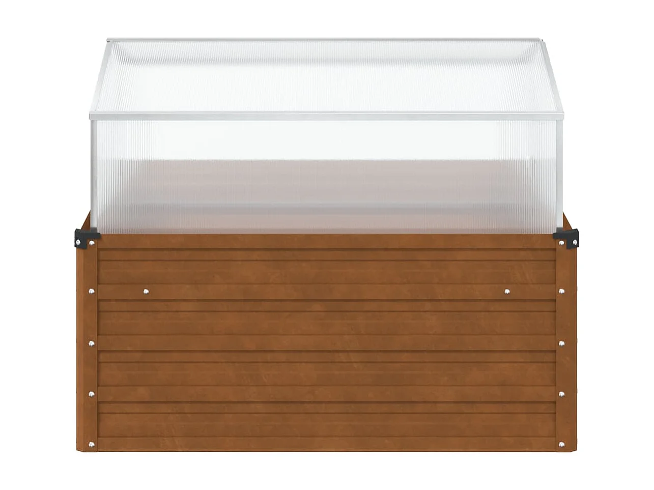 Hochbeet mit Gewächshausaufsatz Cortenstahl