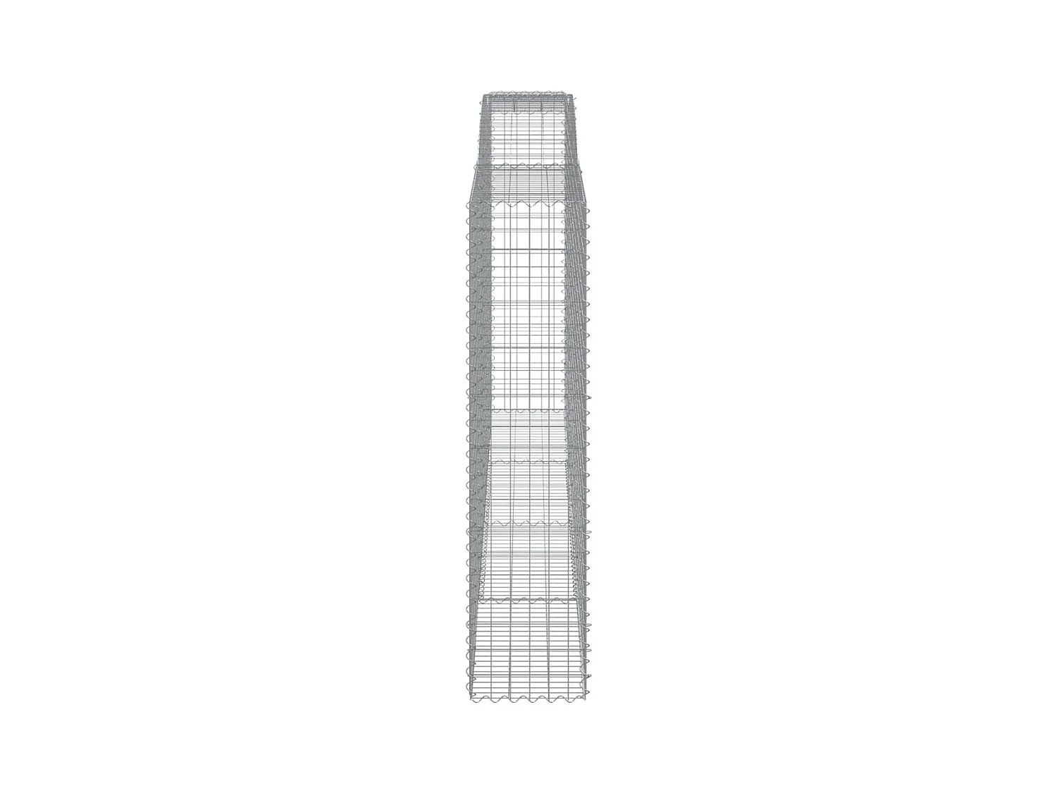 Cestas de gaviones 8 uds forma de arco hierro 400x50x200/220 cm