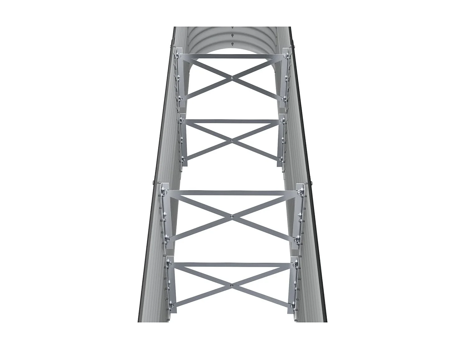 Plantenbak 152x40x68 cm gepoedercoat staal antracietkleurig