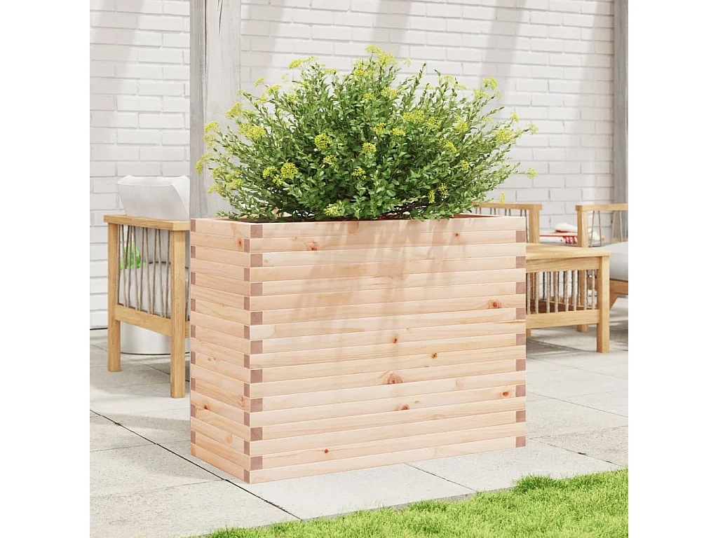 Jardinière 90x40x68,5 cm bois de pin massif