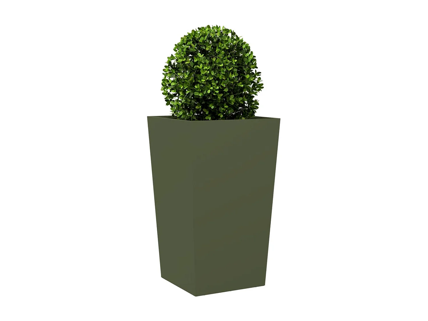 Jardinière vert olive 45x45x75 cm acier