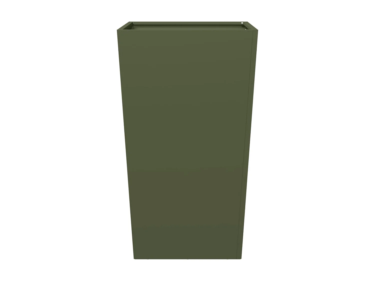 Jardinière vert olive 45x45x75 cm acier