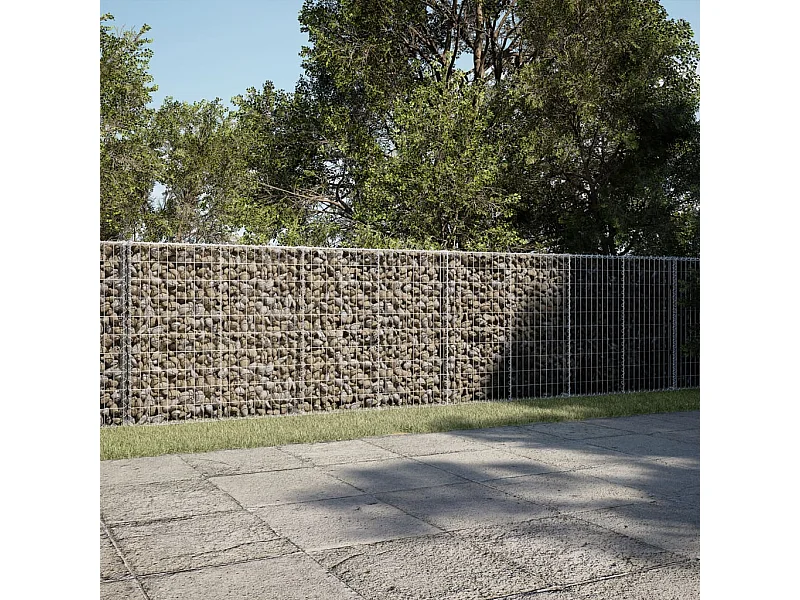 Panier gabion avec couvercle 800x50x100 cm fer galvanisé